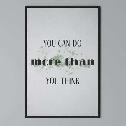 BELIEVE AND ACHIEVE Vertical Canvas Print