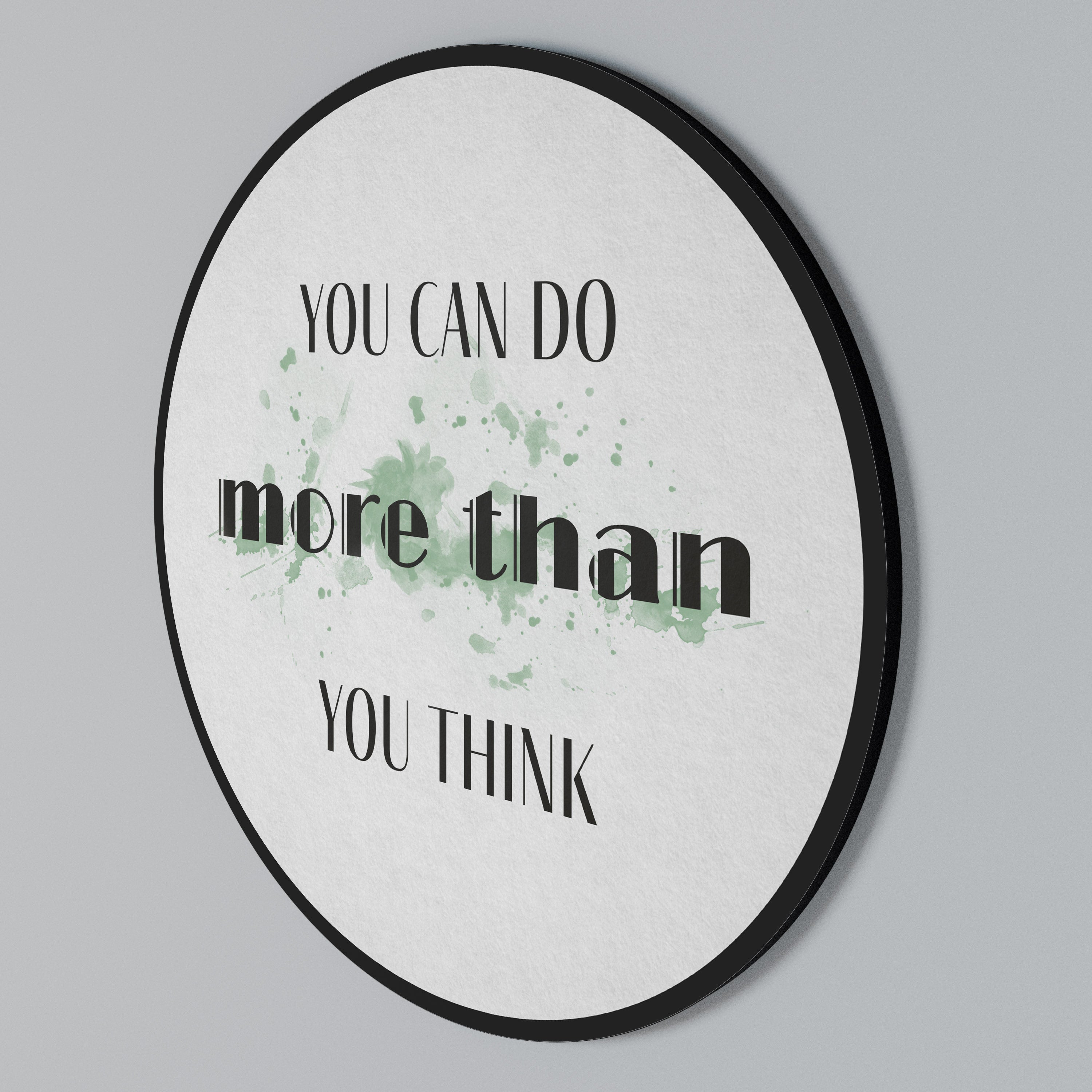 BELIEVE AND ACHIEVE Rundes Wandbild