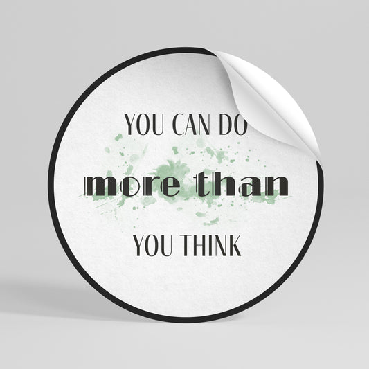 BELIEVE AND ACHIEVE Runder Wandsticker zum Abziehen und Aufkleben
