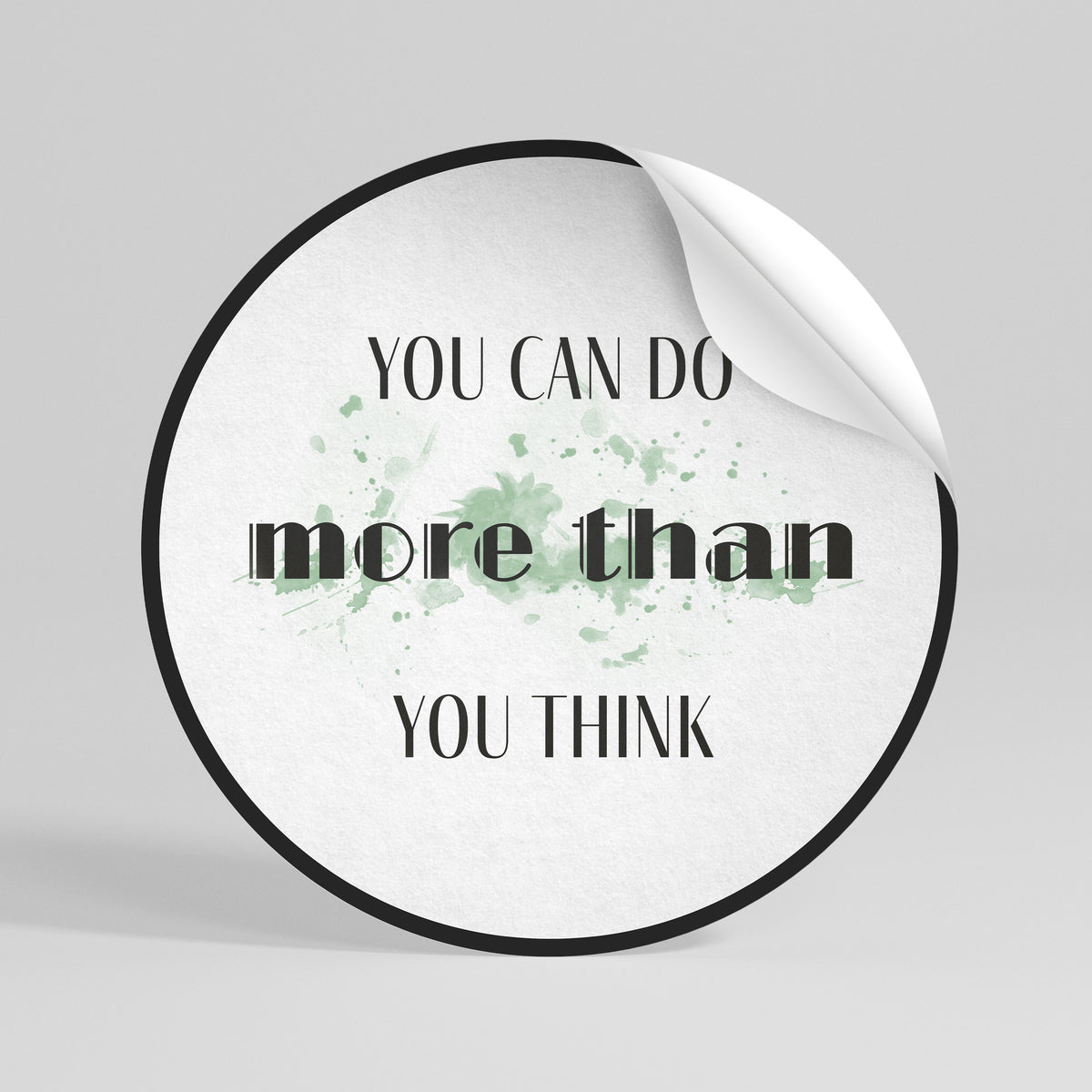 BELIEVE AND ACHIEVE Runder Wandsticker zum Abziehen und Aufkleben