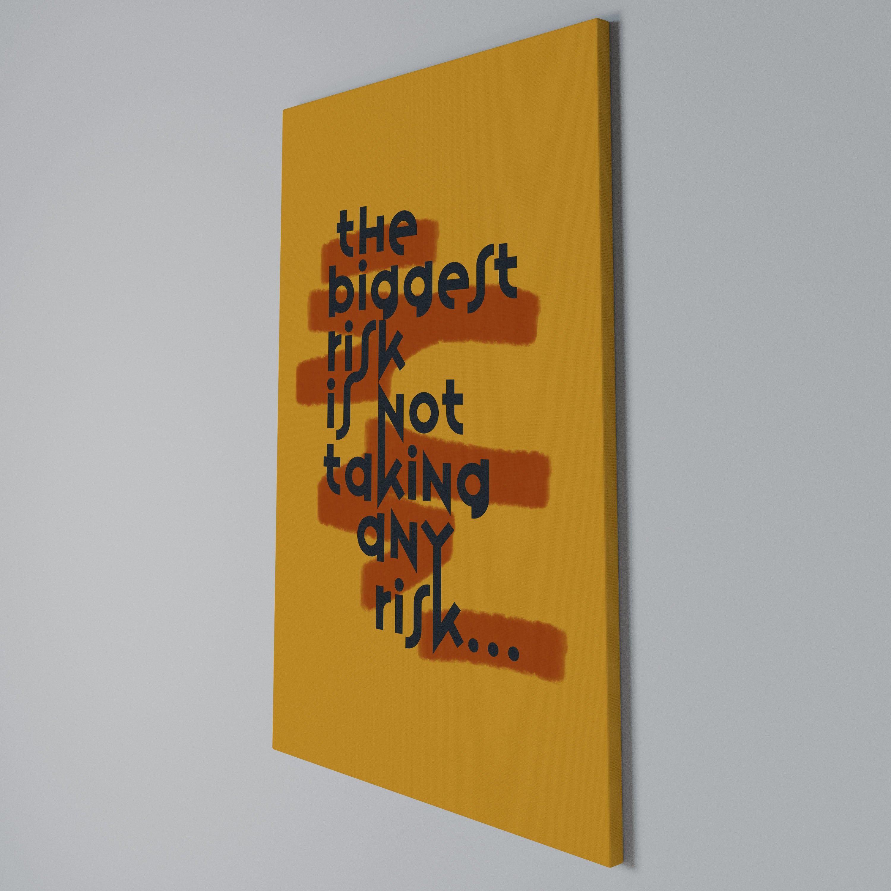 THE BIGGEST RISK Vertical Canvas Print