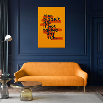 THE BIGGEST RISK Vertical Canvas Print