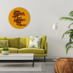 THE BIGGEST RISK Runde Wanddekoration Ø 69 cm