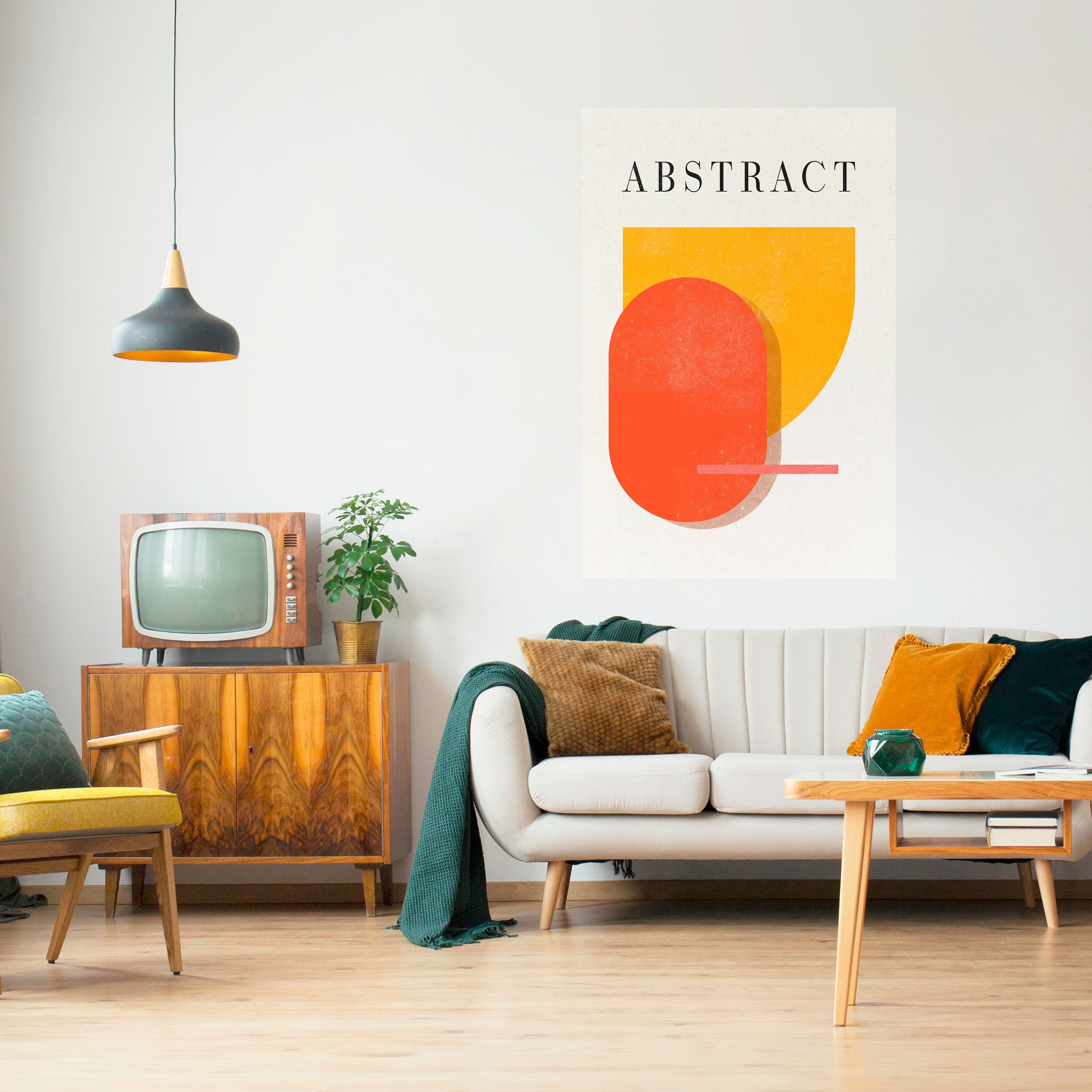 VERSPIELTE KOMPOSITION Vertikales Poster zum Abziehen und Aufkleben