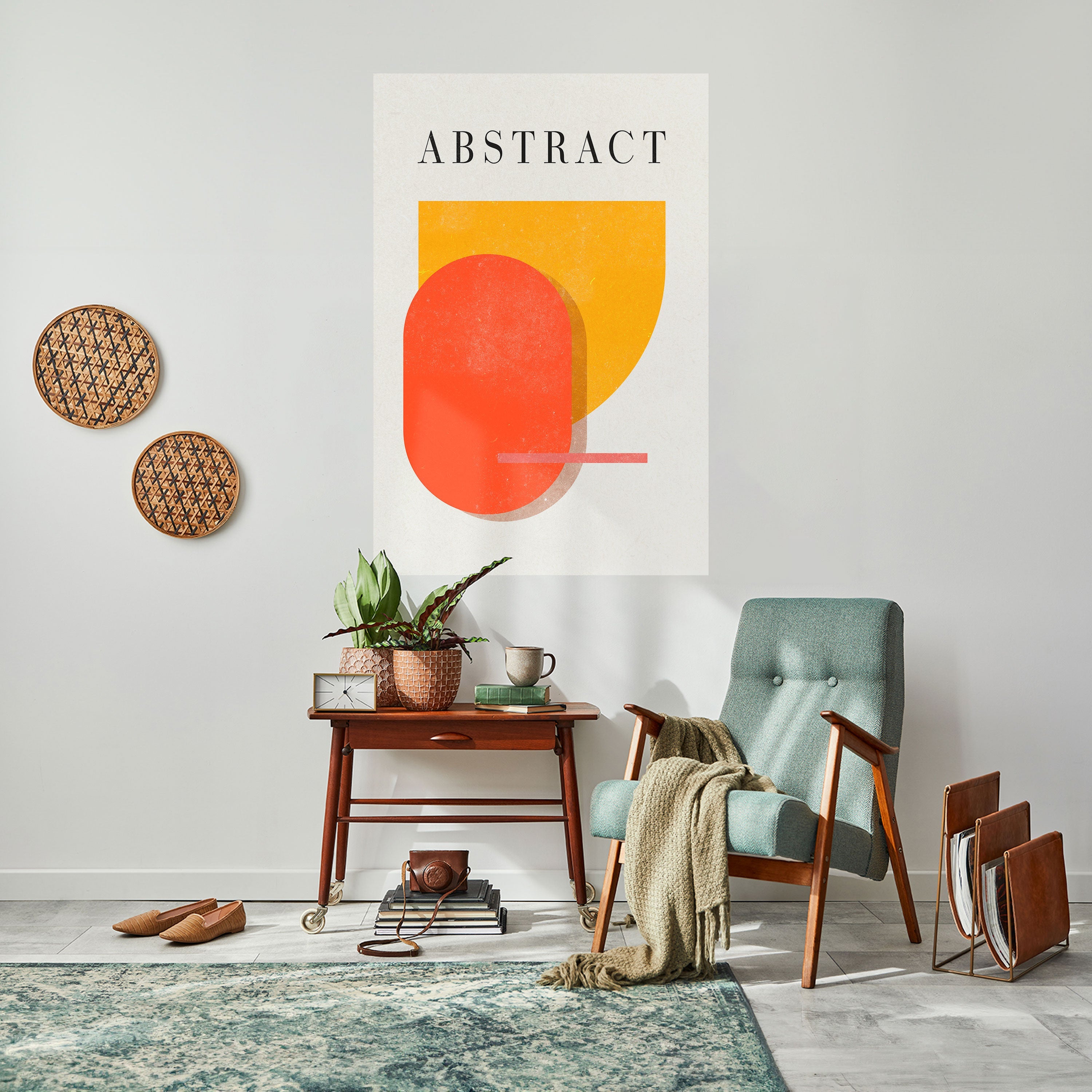 VERSPIELTE KOMPOSITION Vertikales Poster zum Abziehen und Aufkleben