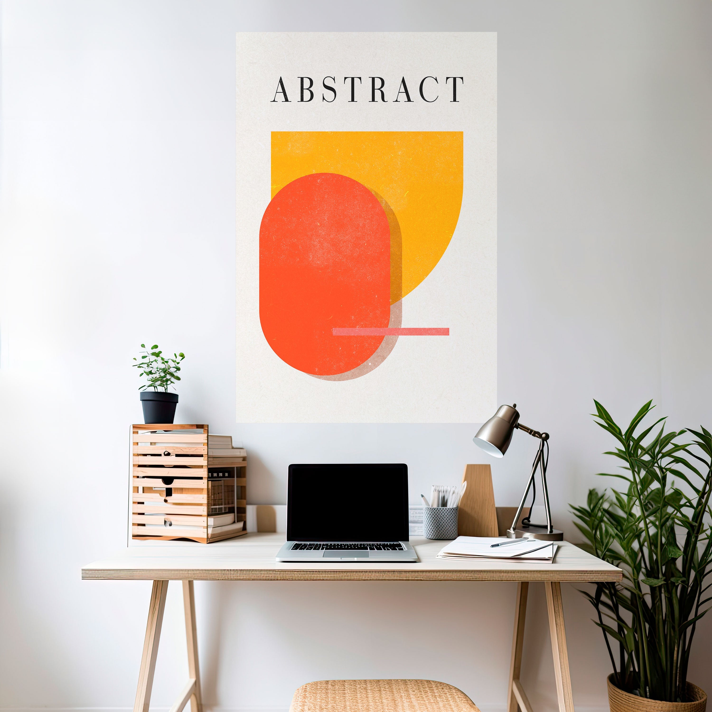 VERSPIELTE KOMPOSITION Vertikales Poster zum Abziehen und Aufkleben