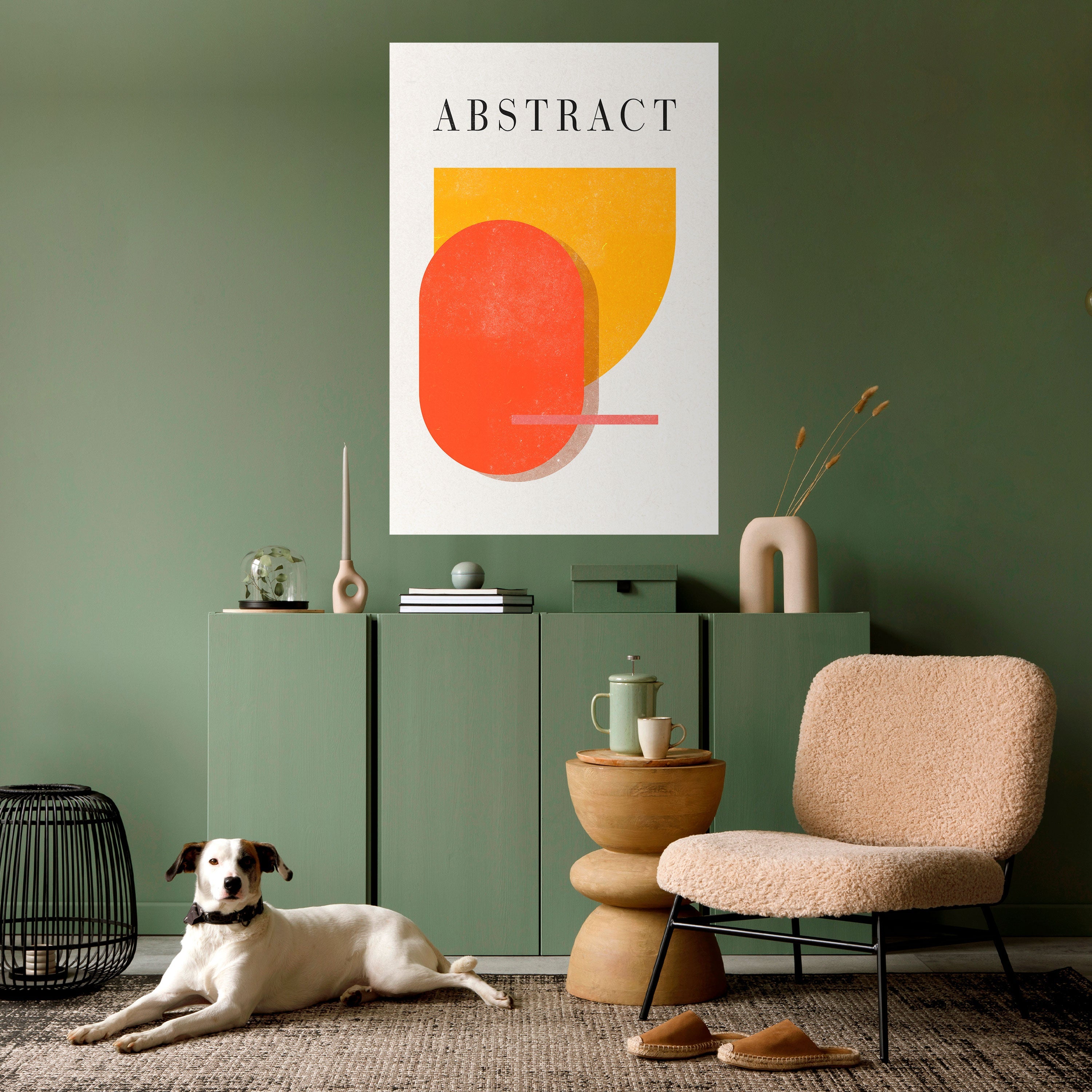VERSPIELTE KOMPOSITION Vertikales Poster zum Abziehen und Aufkleben