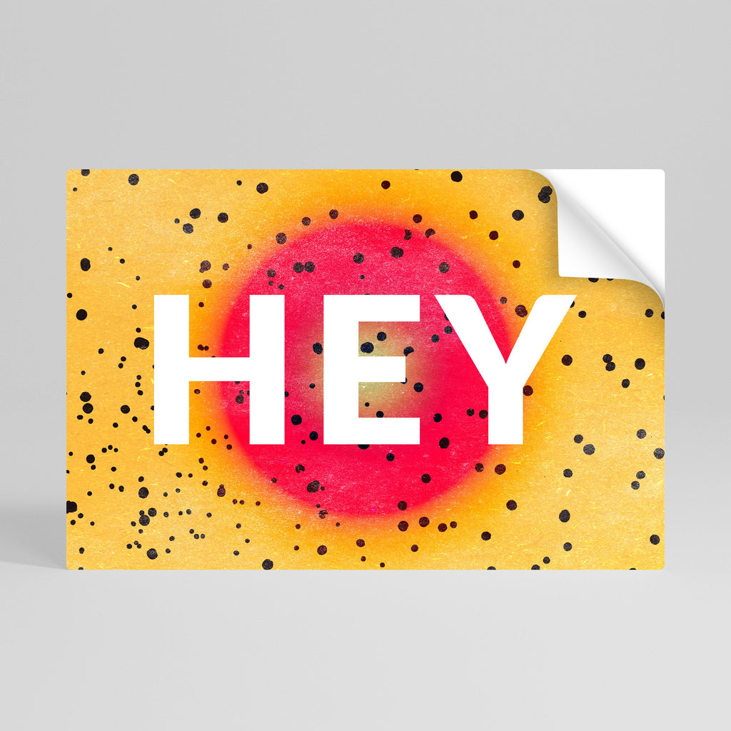 HEY THERE Horizontales Poster zum Abziehen und Aufkleben