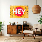 HEY THERE Selbstklebendes Horizontal-Poster