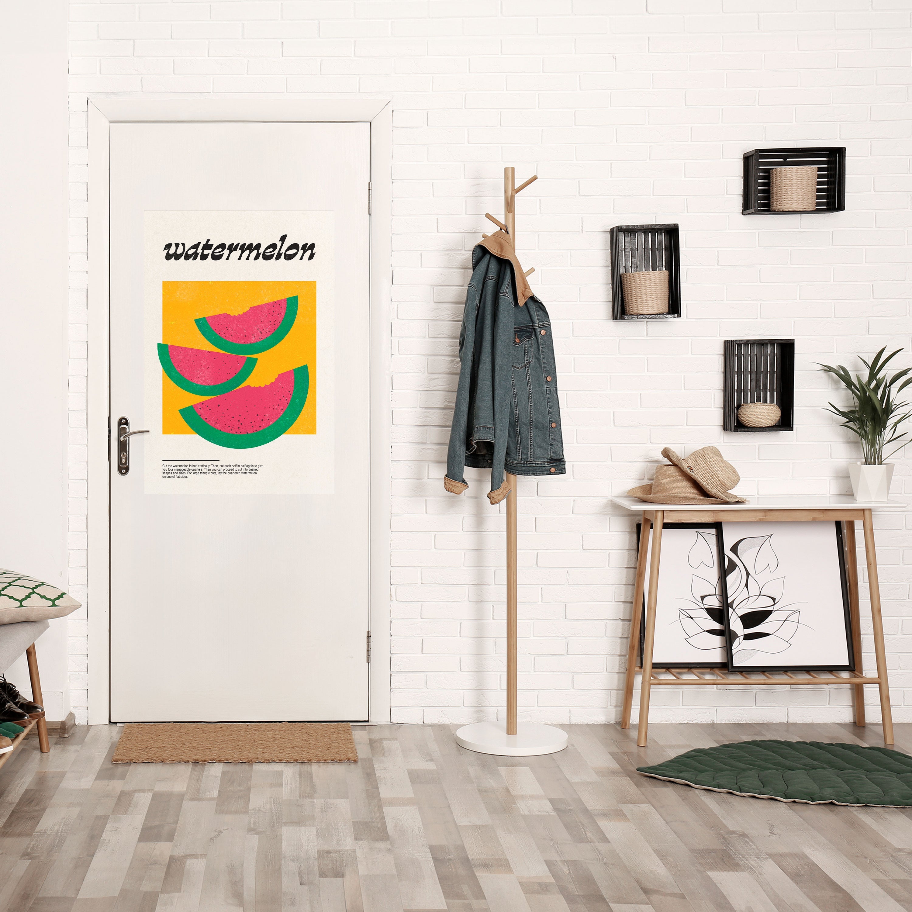 WATERMELON WHIMSY Vertikales Poster zum Abziehen und Aufkleben