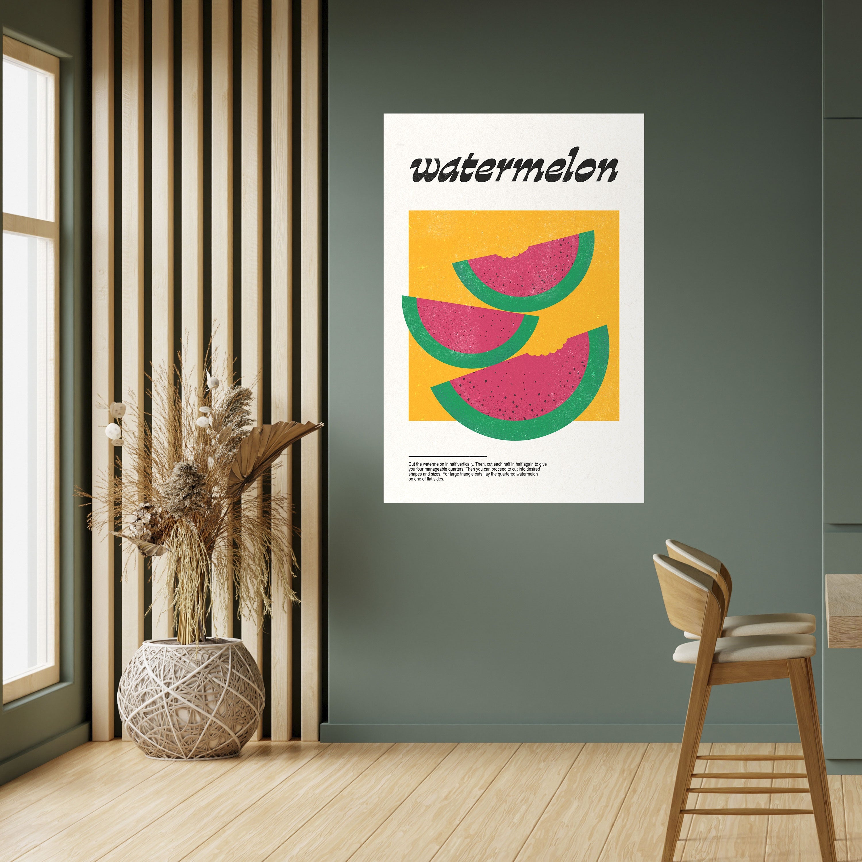WATERMELON WHIMSY Vertikales Poster zum Abziehen und Aufkleben