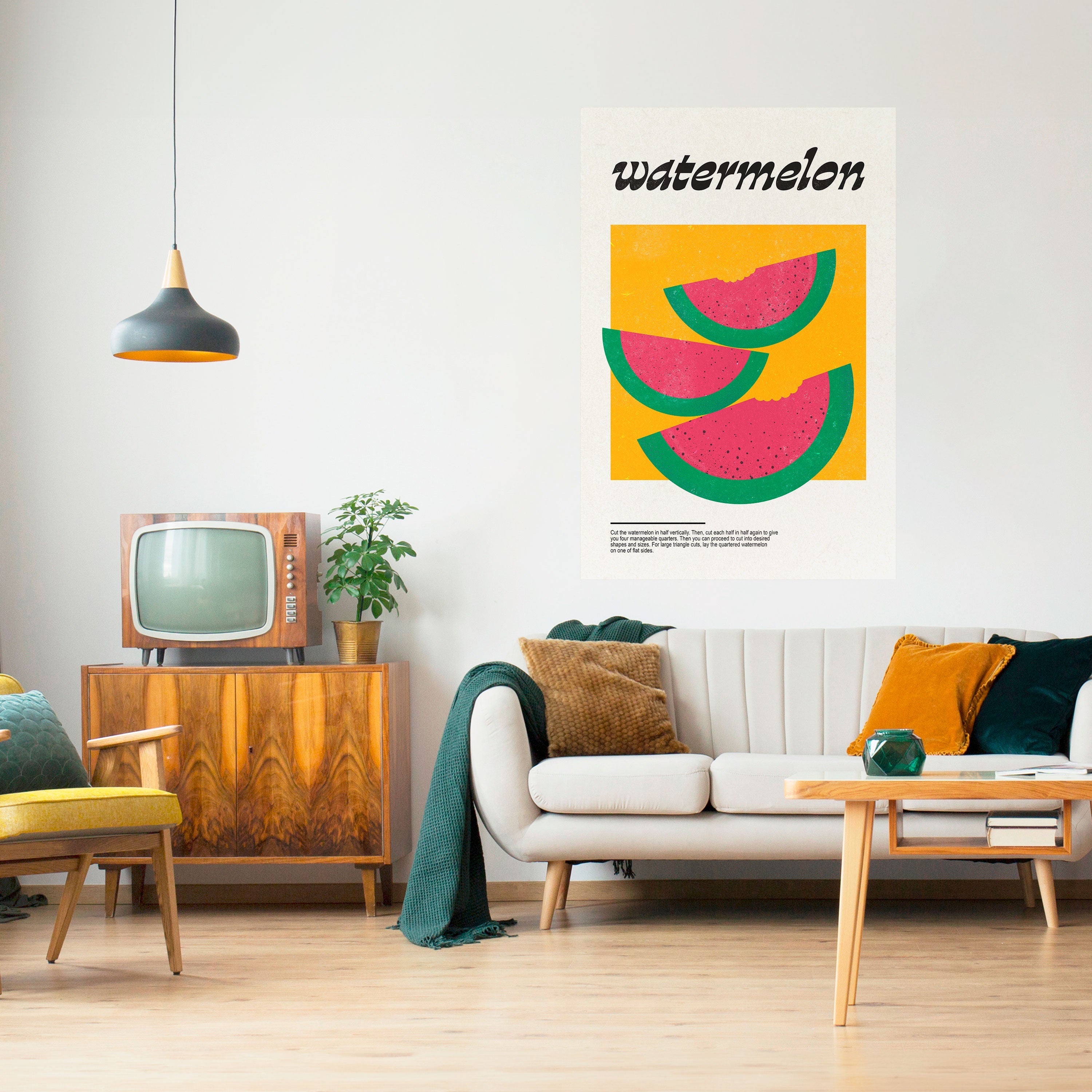 WATERMELON WHIMSY Vertikales Poster zum Abziehen und Aufkleben