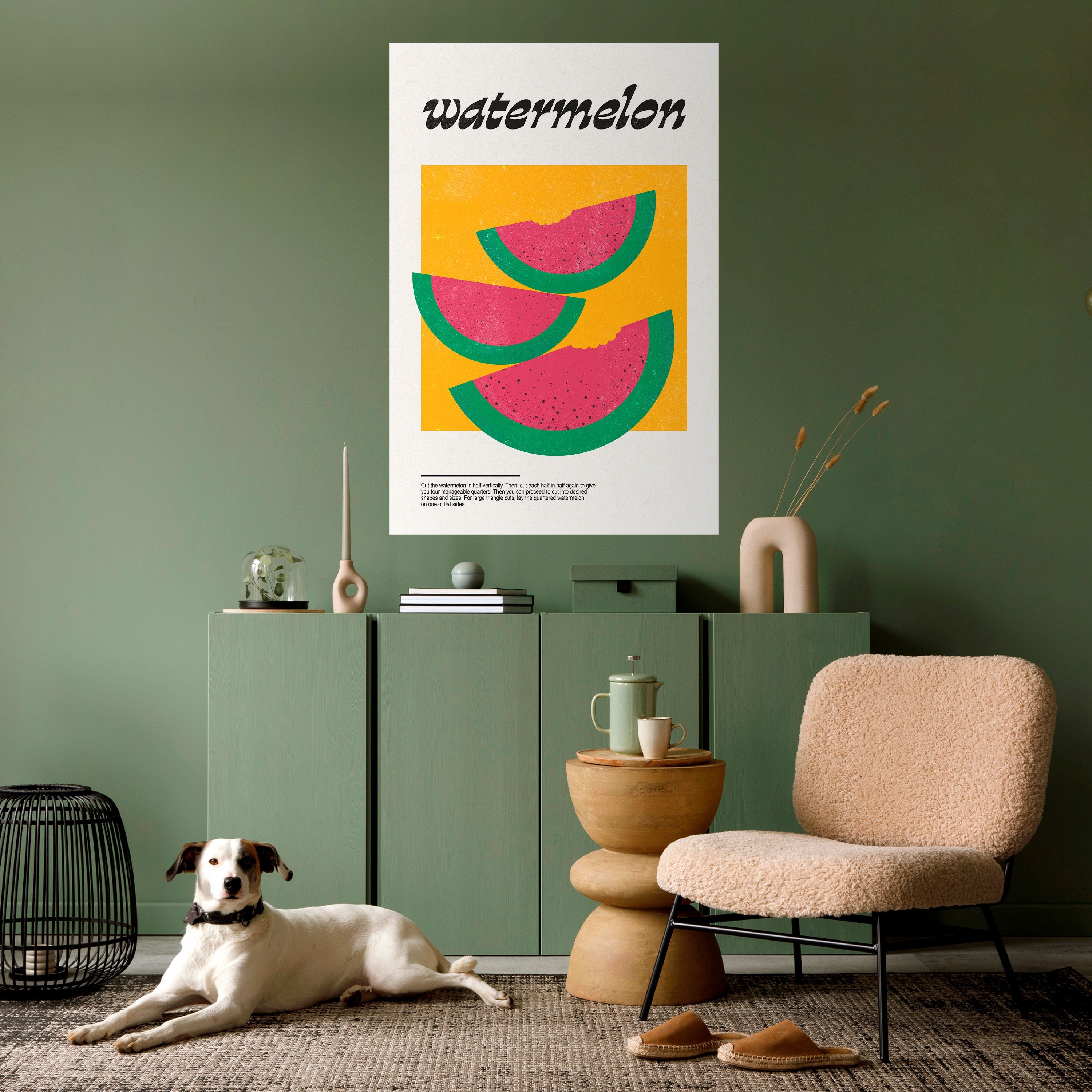 WATERMELON WHIMSY Vertikales Poster zum Abziehen und Aufkleben