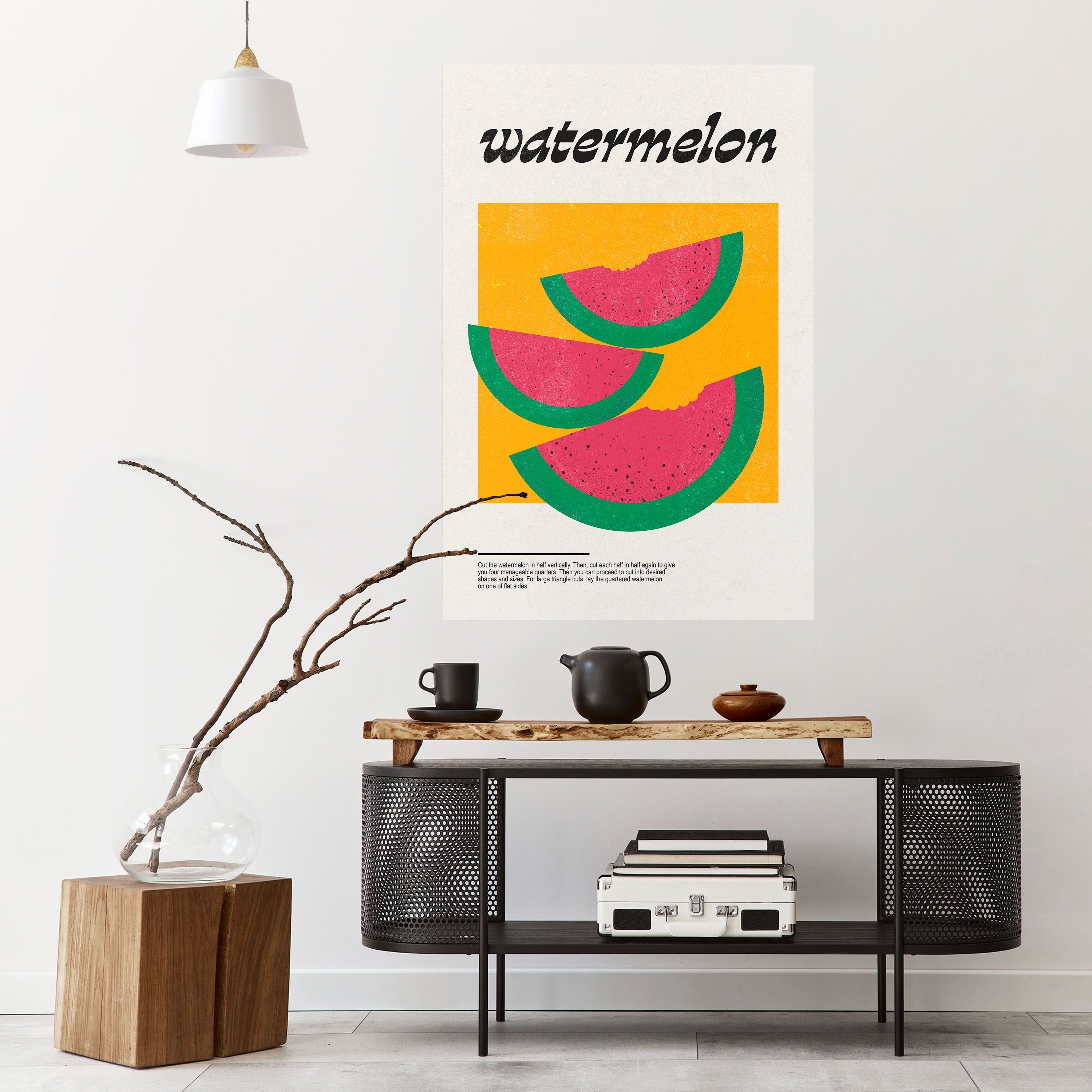 WATERMELON WHIMSY Vertikales Poster zum Abziehen und Aufkleben