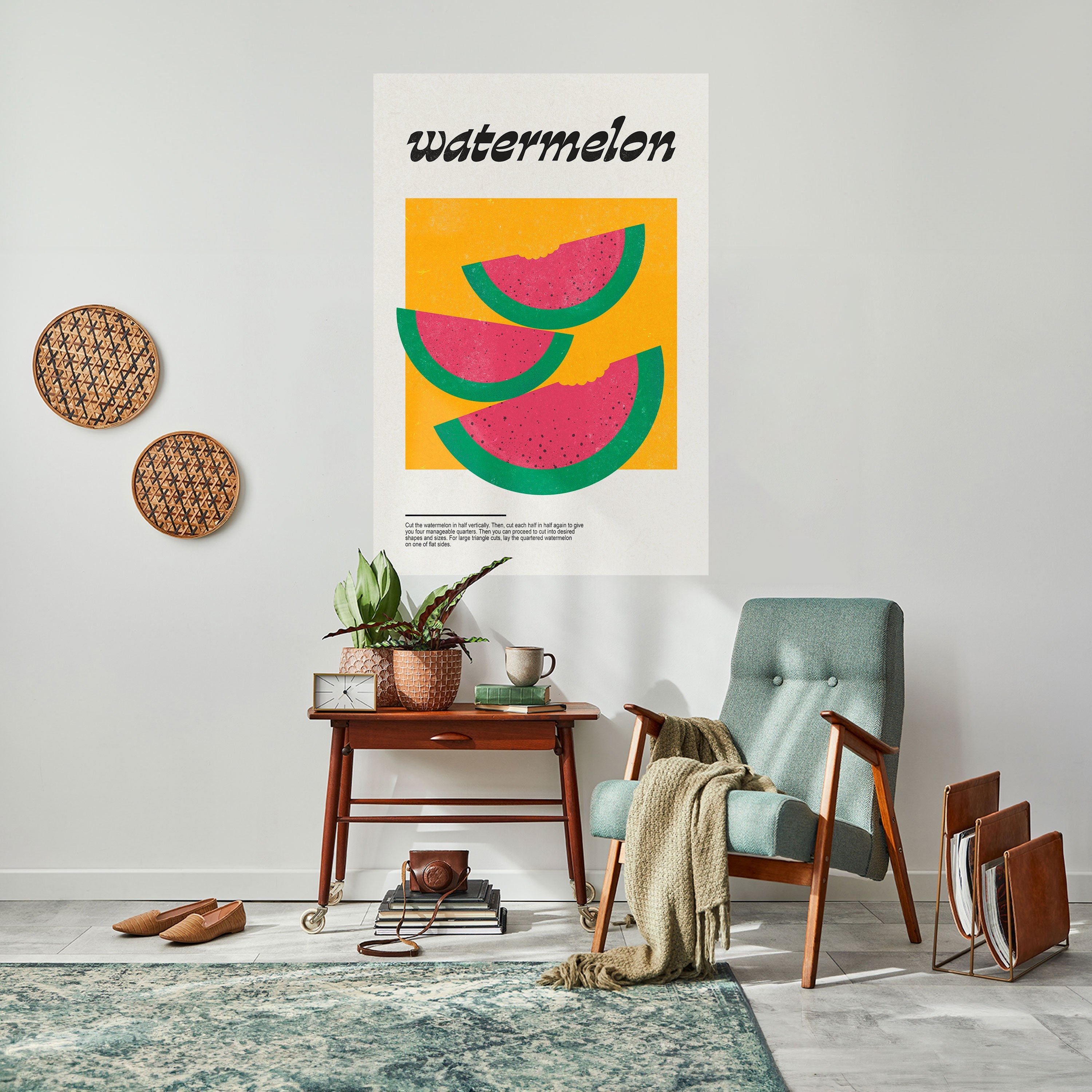 WATERMELON WHIMSY Vertikales Poster zum Abziehen und Aufkleben