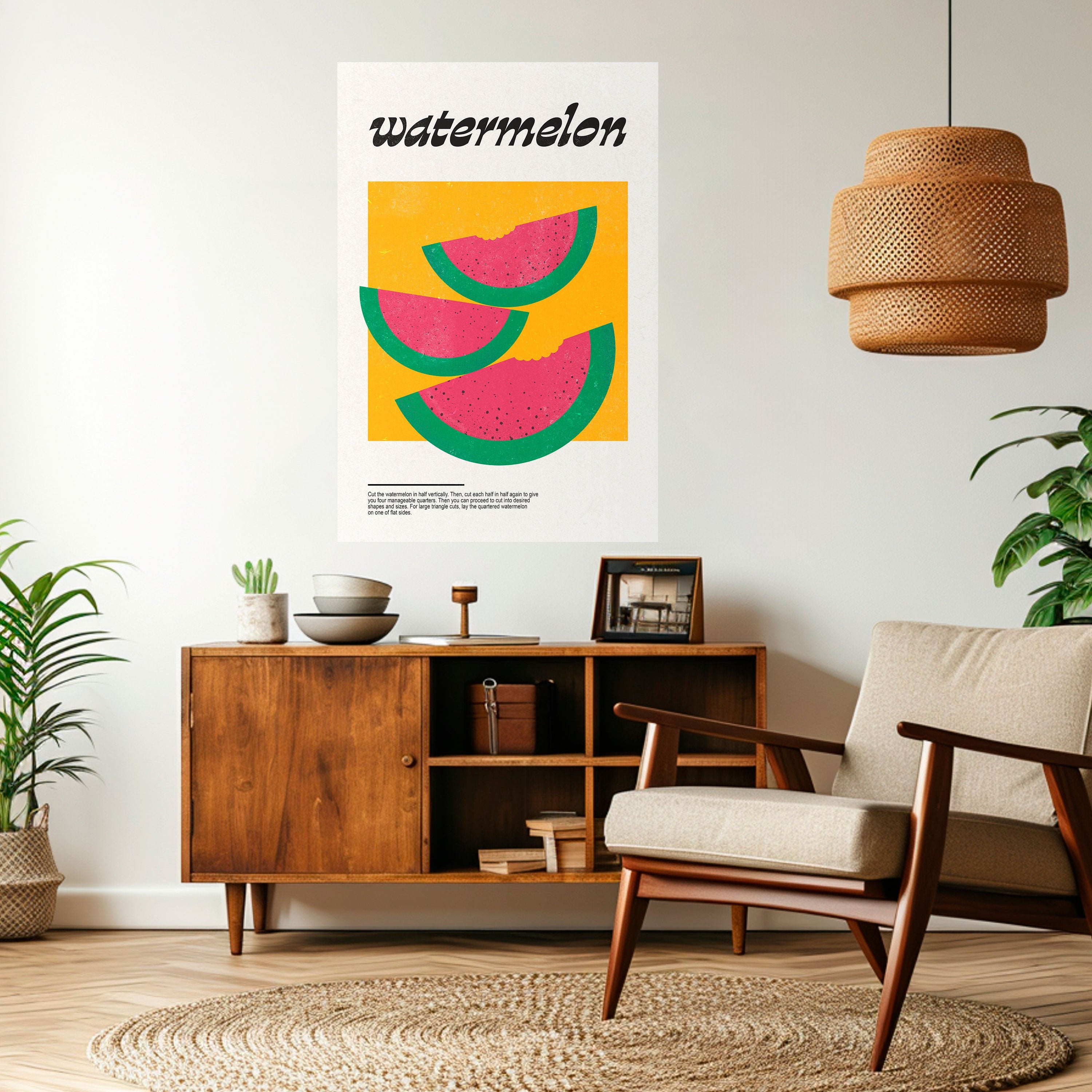 WATERMELON WHIMSY Vertikales Poster zum Abziehen und Aufkleben