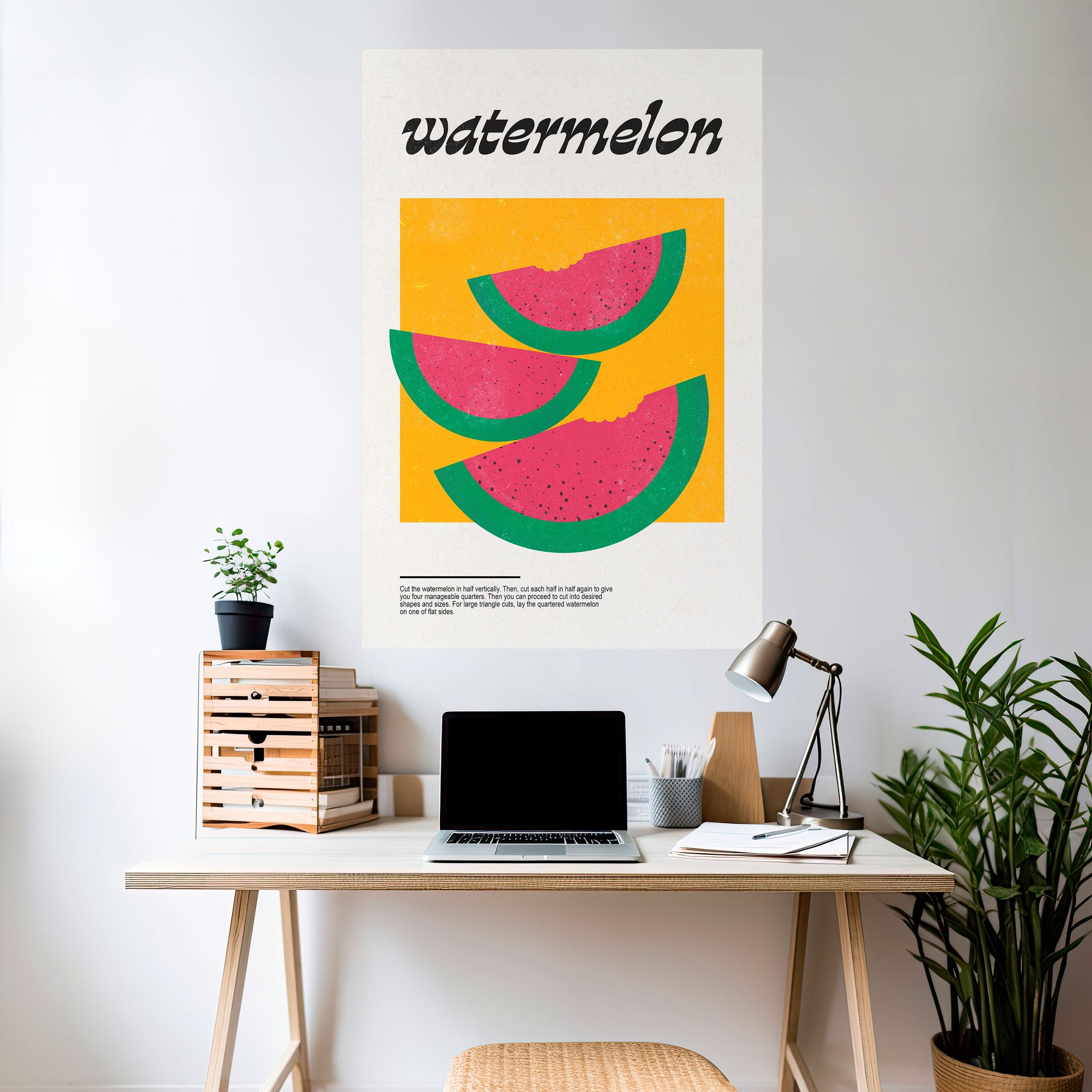 WATERMELON WHIMSY Vertikales Poster zum Abziehen und Aufkleben