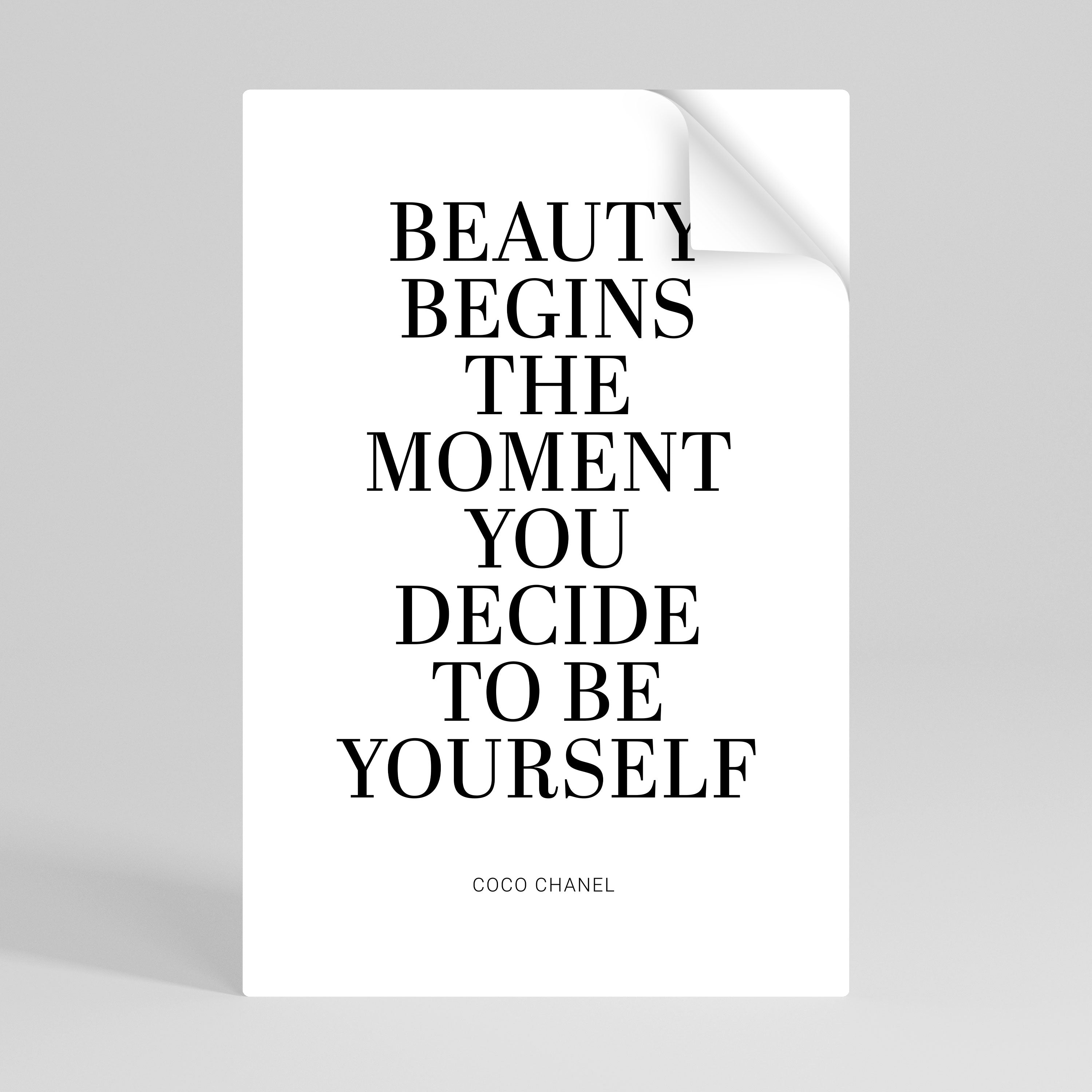 BEAUTY REDEFINED Selbstklebendes Poster - Hochformat