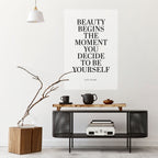 BEAUTY REDEFINED Selbstklebendes Poster - Hochformat