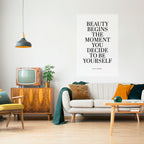 BEAUTY REDEFINED Selbstklebendes Poster - Hochformat