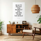 BEAUTY REDEFINED Selbstklebendes Poster - Hochformat