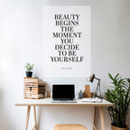 BEAUTY REDEFINED Selbstklebendes Poster - Hochformat