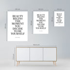 BEAUTY REDEFINED Selbstklebendes Poster - Hochformat