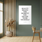 BEAUTY REDEFINED Selbstklebendes Poster - Hochformat