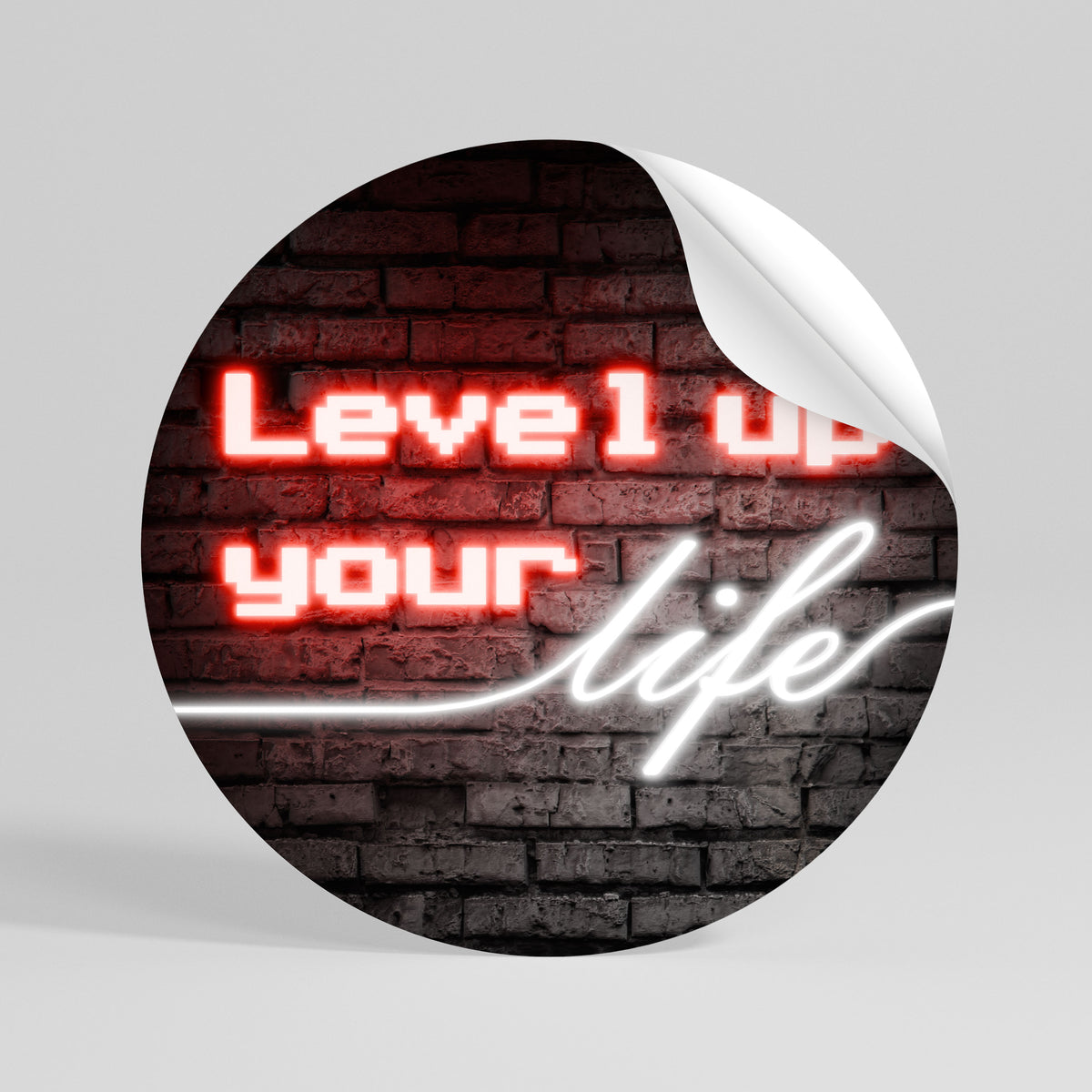 IGNITE YOUR ASPIRATIONS Runder Wandsticker zum Abziehen und Aufkleben