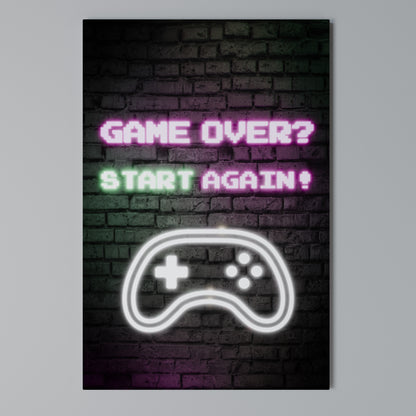 RESPAWN YOUR ADVENTURE Vertical Canvas Print
