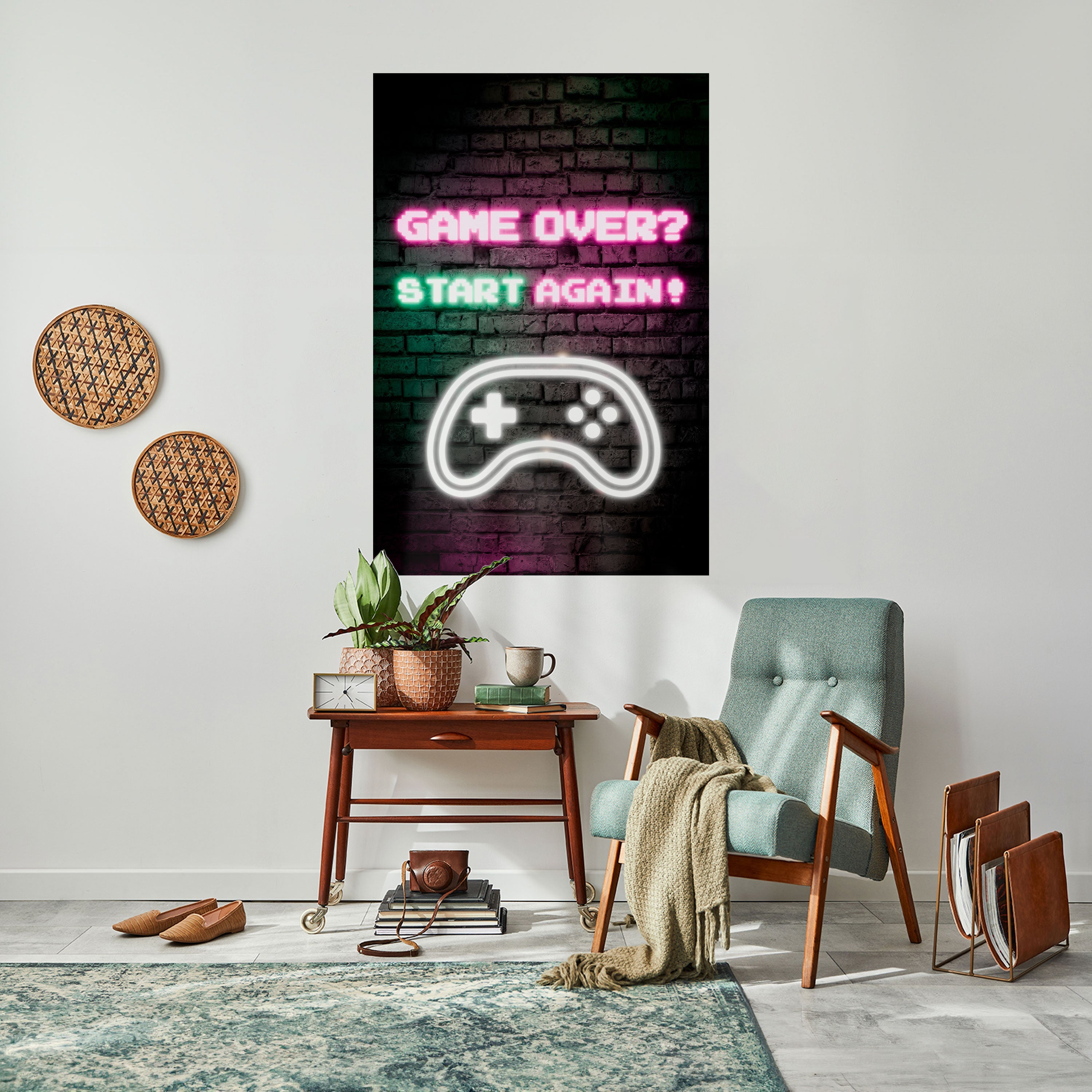 RESPAWN YOUR ADVENTURE Vertikales Poster zum Abziehen und Aufkleben