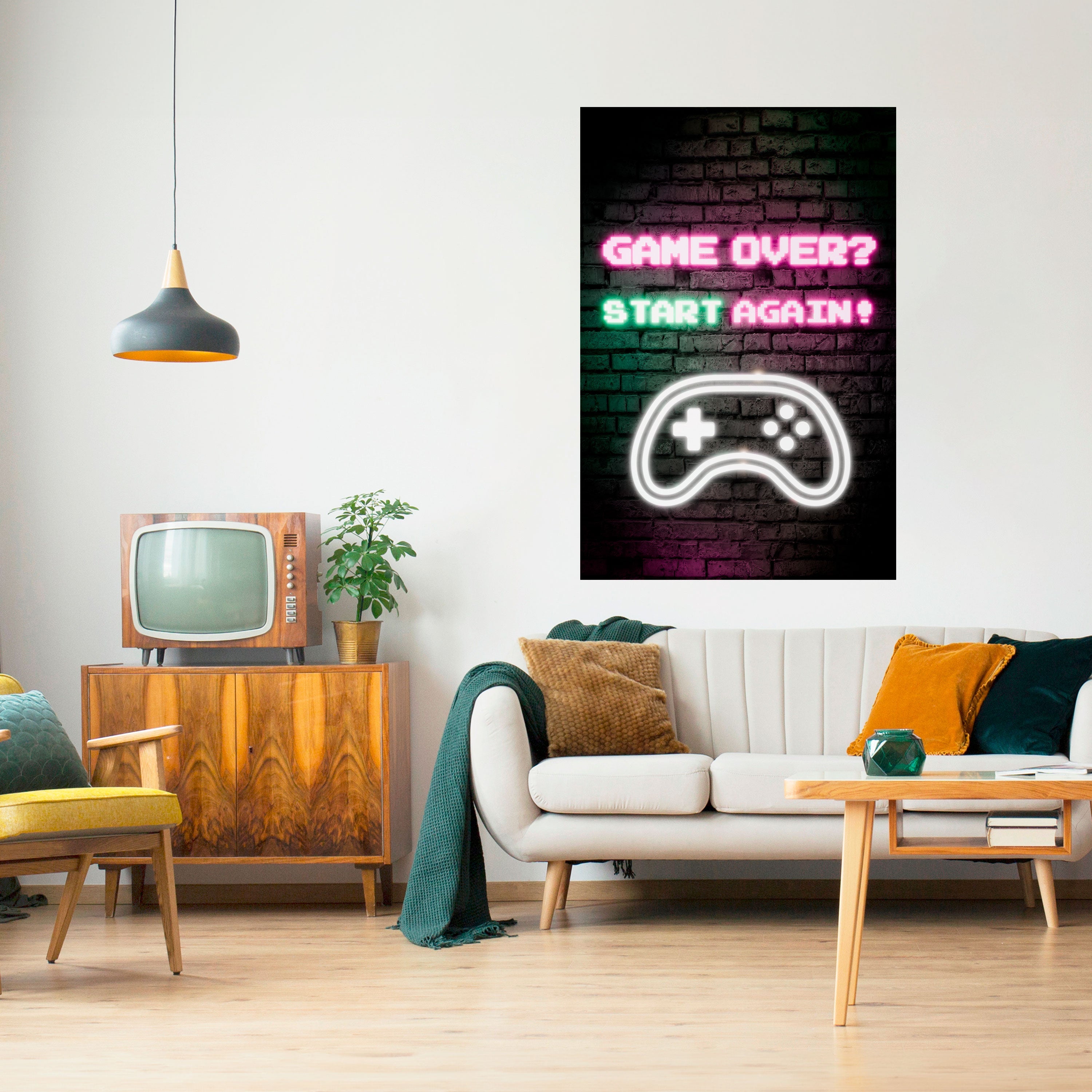RESPAWN YOUR ADVENTURE Vertikales Poster zum Abziehen und Aufkleben