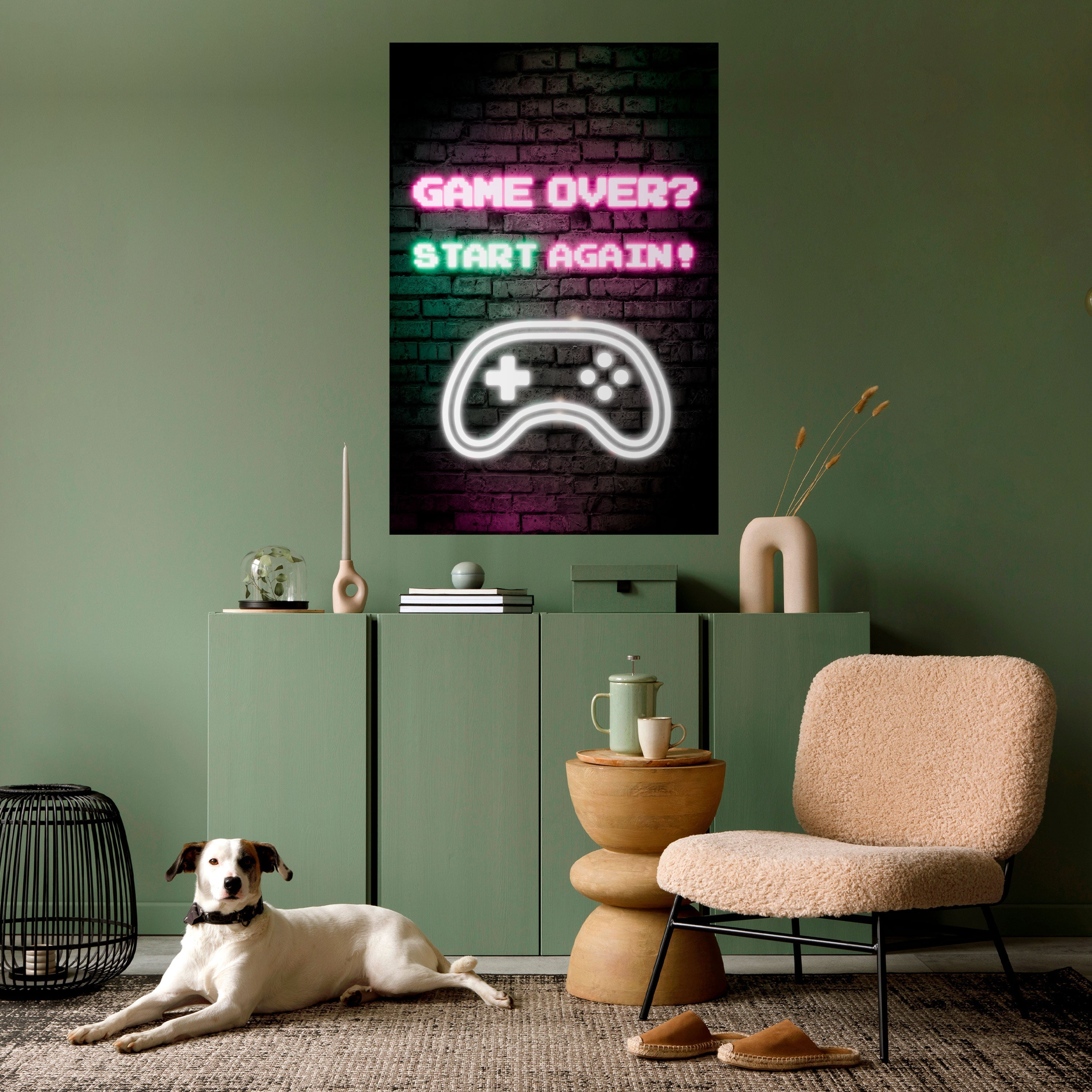 RESPAWN YOUR ADVENTURE Vertikales Poster zum Abziehen und Aufkleben