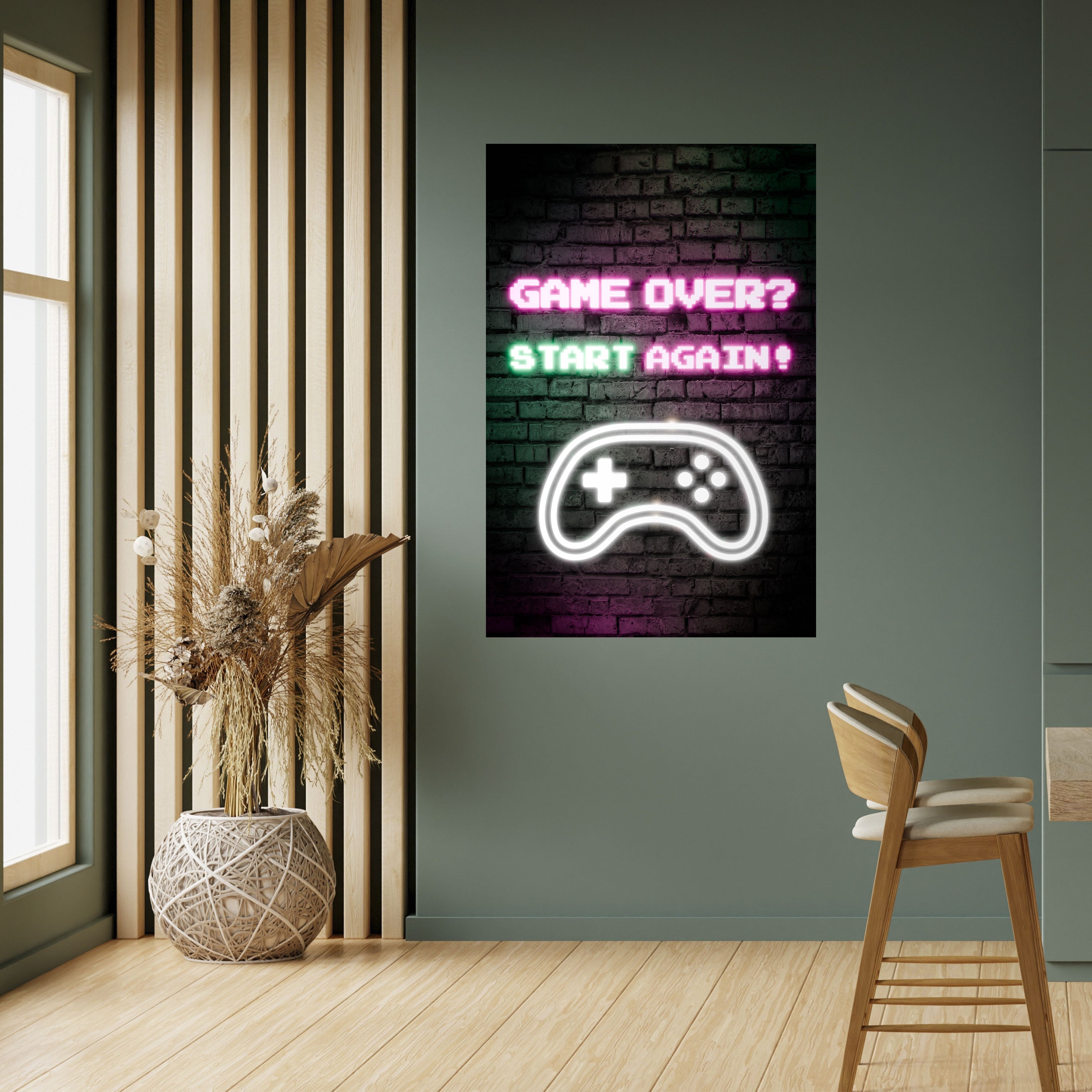 RESPAWN YOUR ADVENTURE Vertikales Poster zum Abziehen und Aufkleben