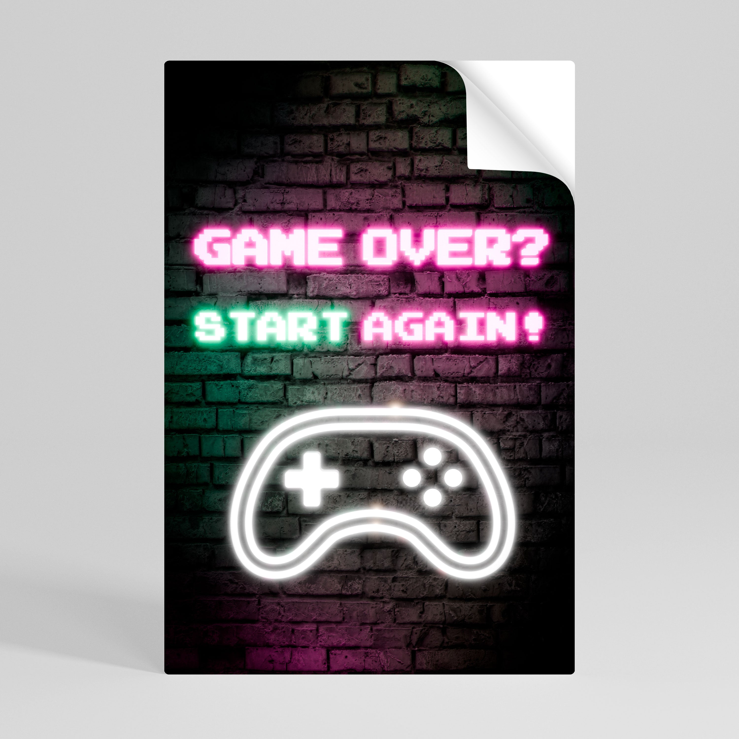 RESPAWN YOUR ADVENTURE Selbstklebendes Poster - Hochformat