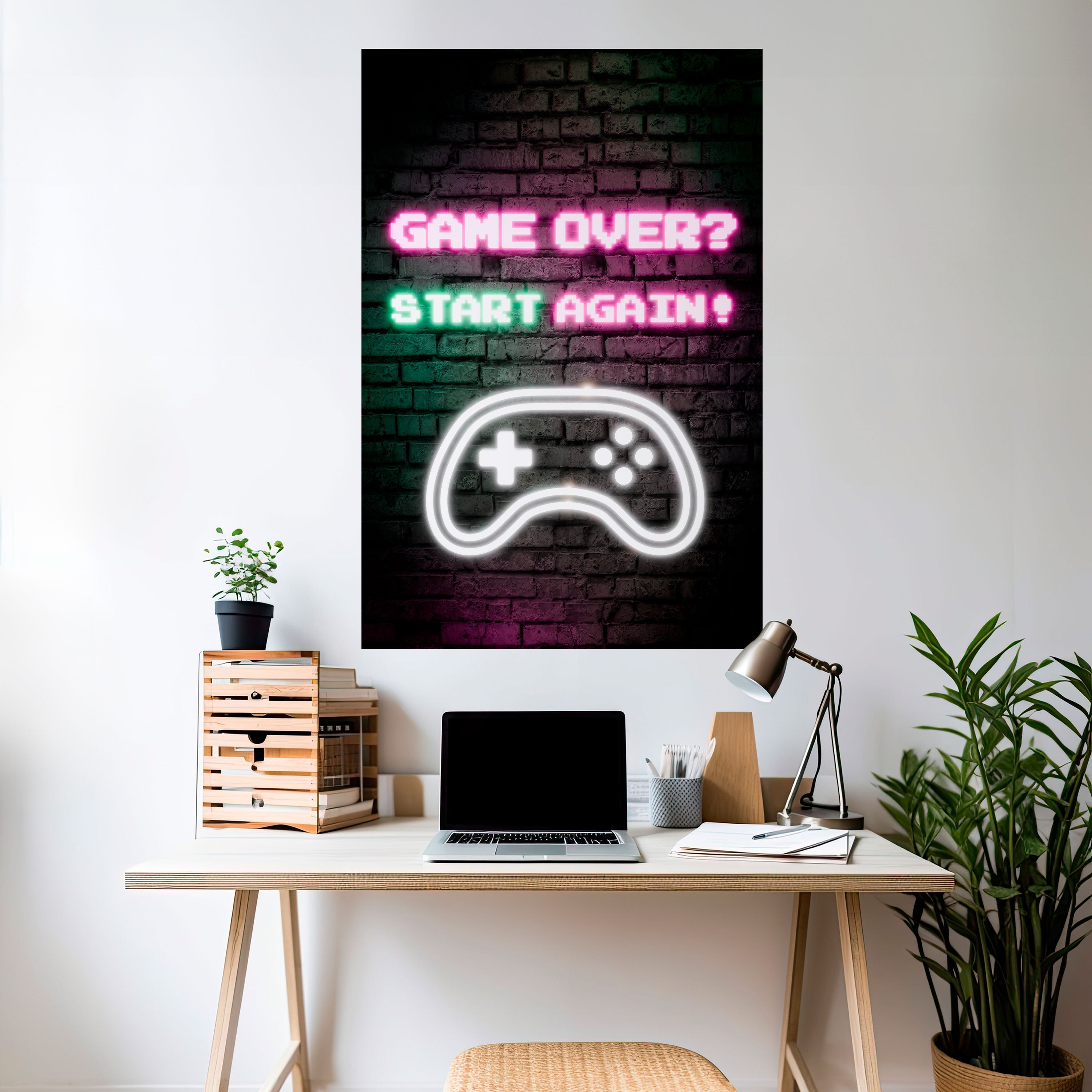 RESPAWN YOUR ADVENTURE Vertikales Poster zum Abziehen und Aufkleben