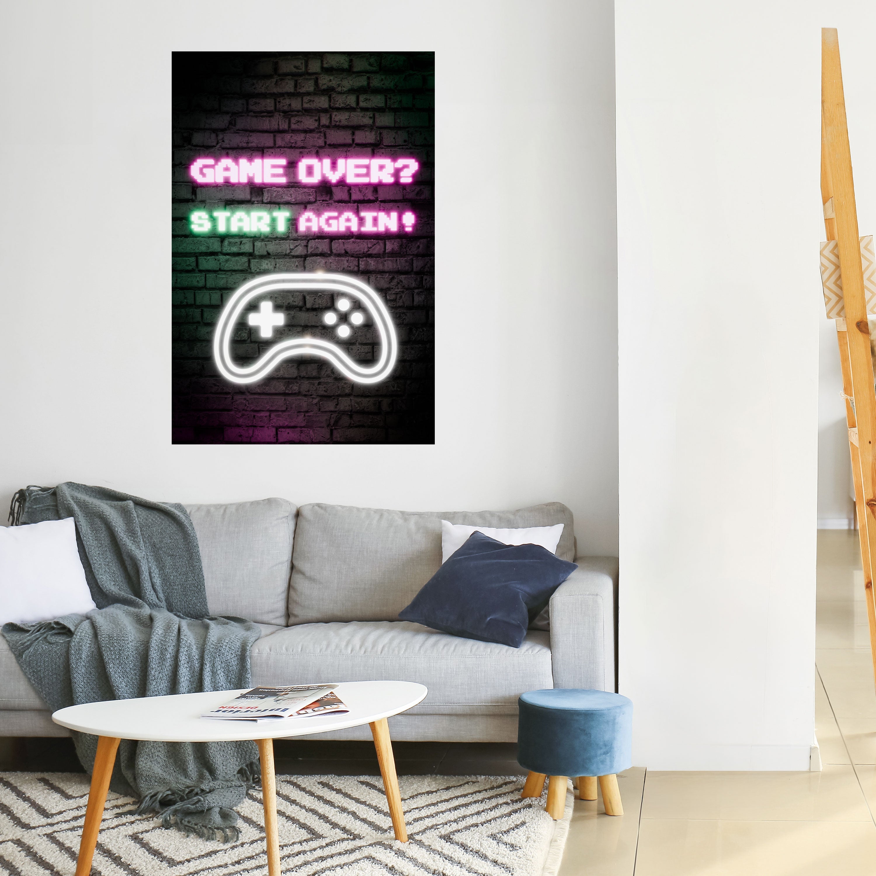 RESPAWN YOUR ADVENTURE Vertikales Poster zum Abziehen und Aufkleben