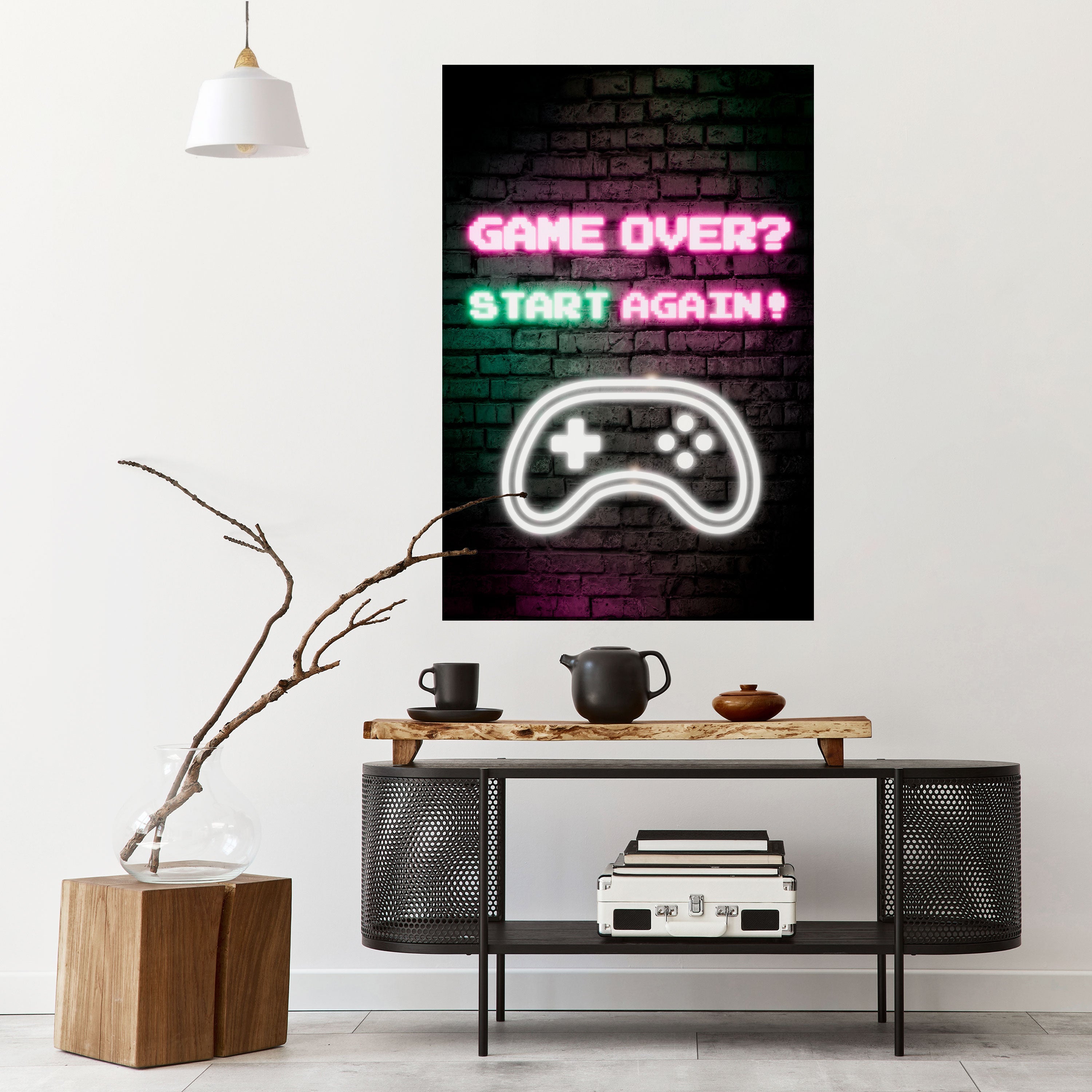 RESPAWN YOUR ADVENTURE Vertikales Poster zum Abziehen und Aufkleben