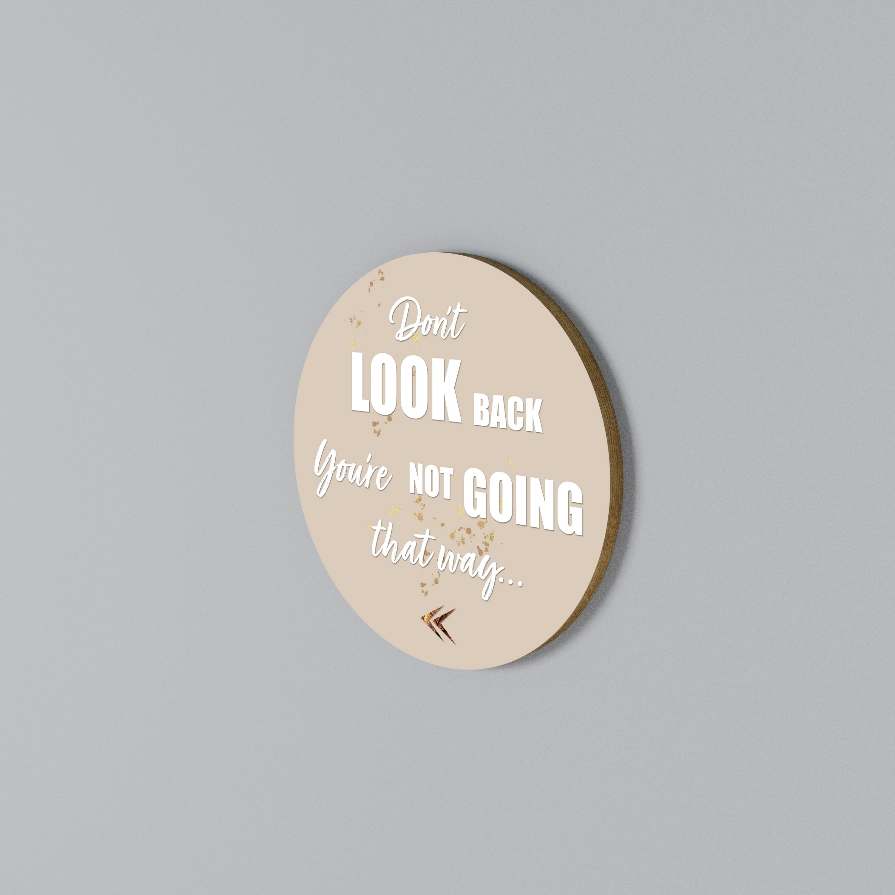 MOVE FORWARD BRAVELY Rundes Wandbild