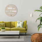 MOVE FORWARD BRAVELY Runde Wanddekoration Ø 69 cm