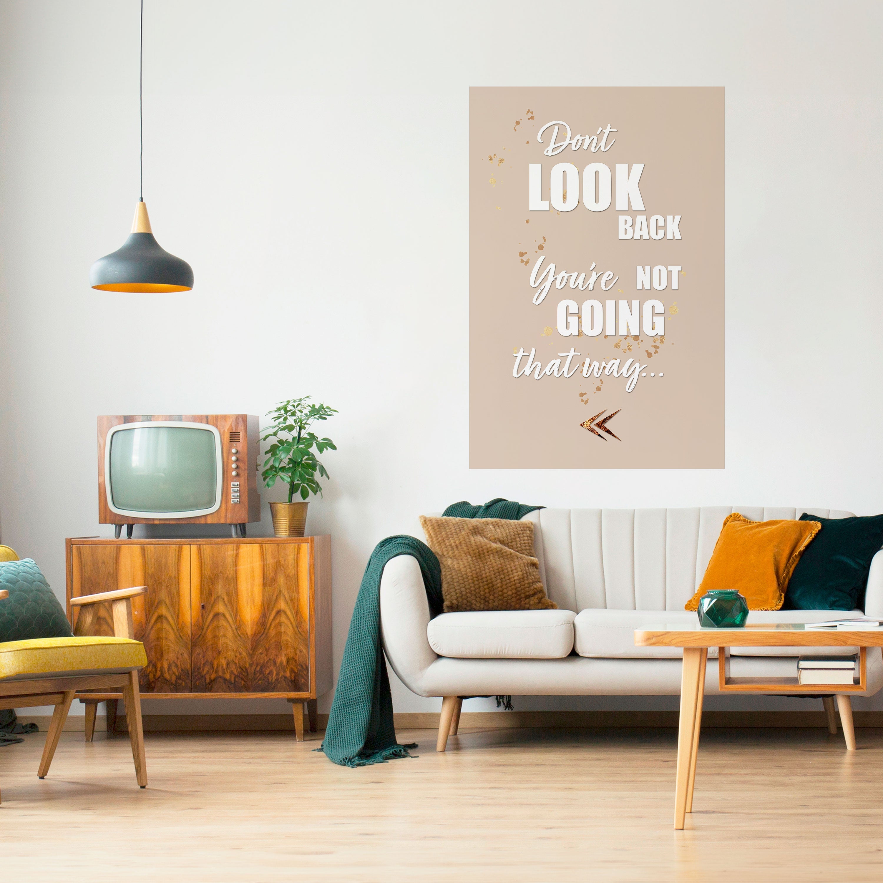 MOVE FORWARDLY Vertikales Poster zum Abziehen und Aufkleben