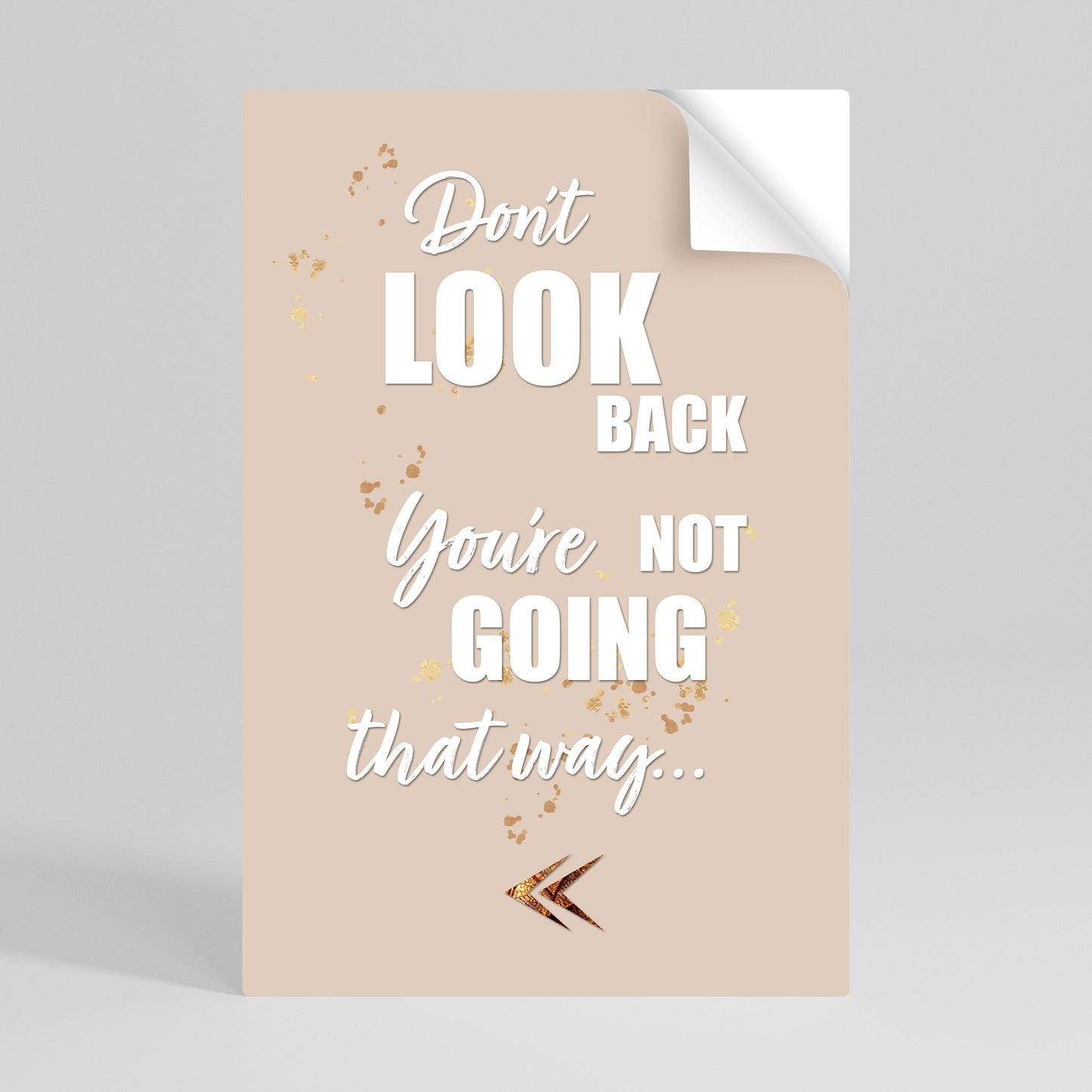MOVE FORWARD BRAVELY Selbstklebendes Poster - Hochformat
