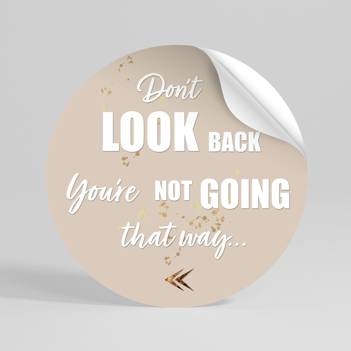 MOVE FORWARD BRAVELY Runder Wandsticker zum Abziehen und Aufkleben