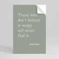 MAGIC OF BELIEF Selbstklebendes Poster - Hochformat