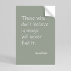 MAGIC OF BELIEF Selbstklebendes Poster - Hochformat