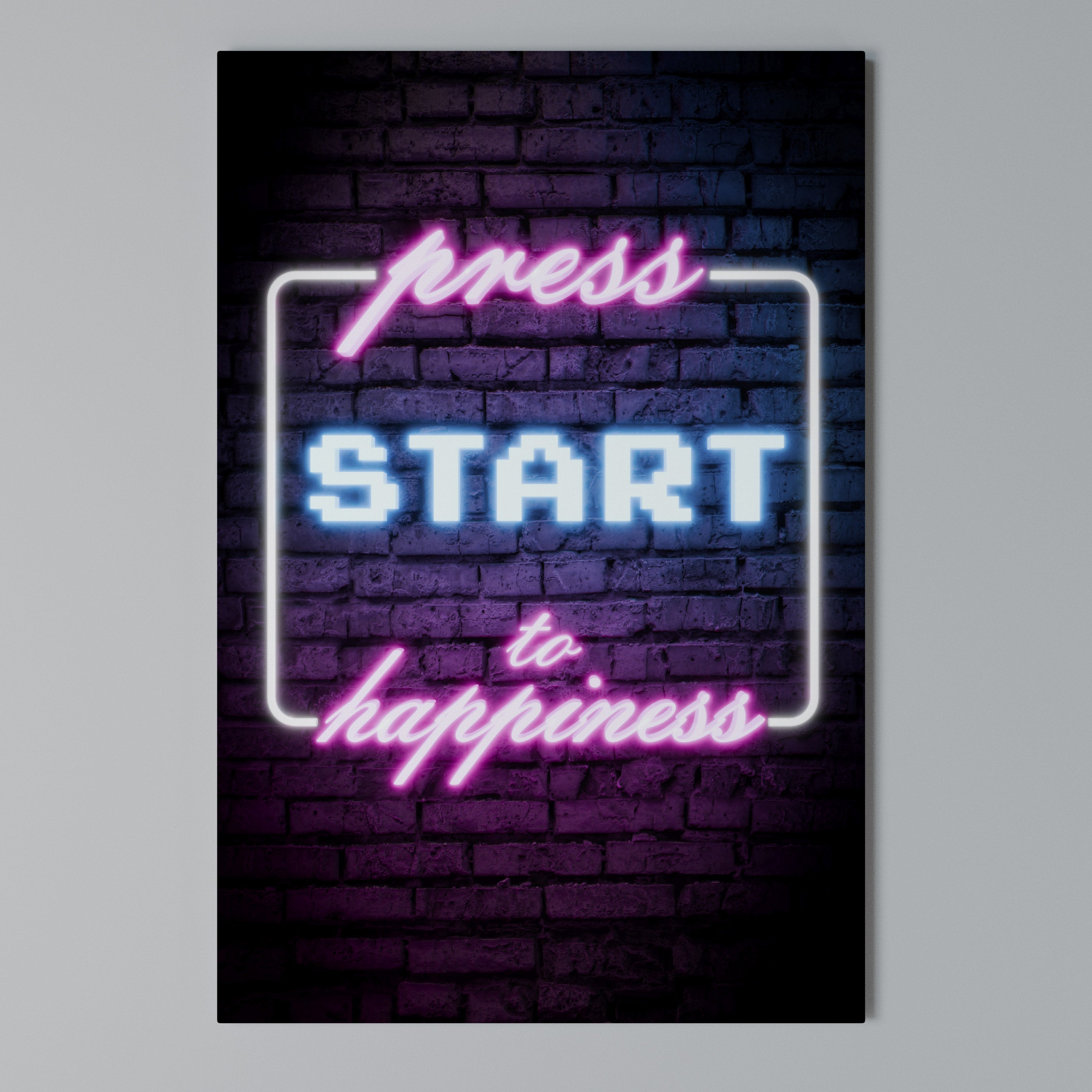 PRESS PLAY FOR JOY Vertical Canvas Print