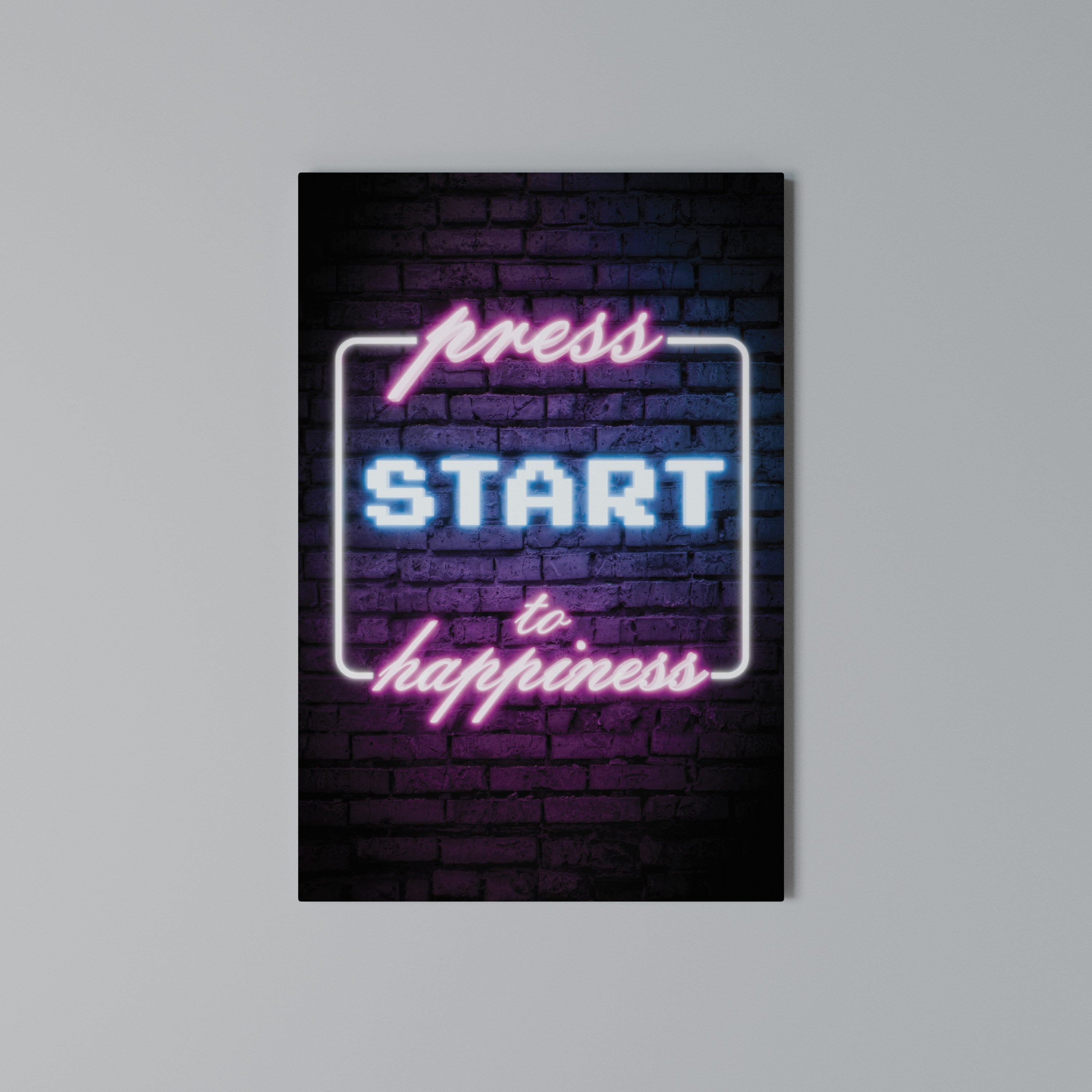 PRESS PLAY FOR JOY Vertical Canvas Print
