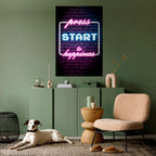 PRESS PLAY FOR JOY Selbstklebendes Poster - Hochformat