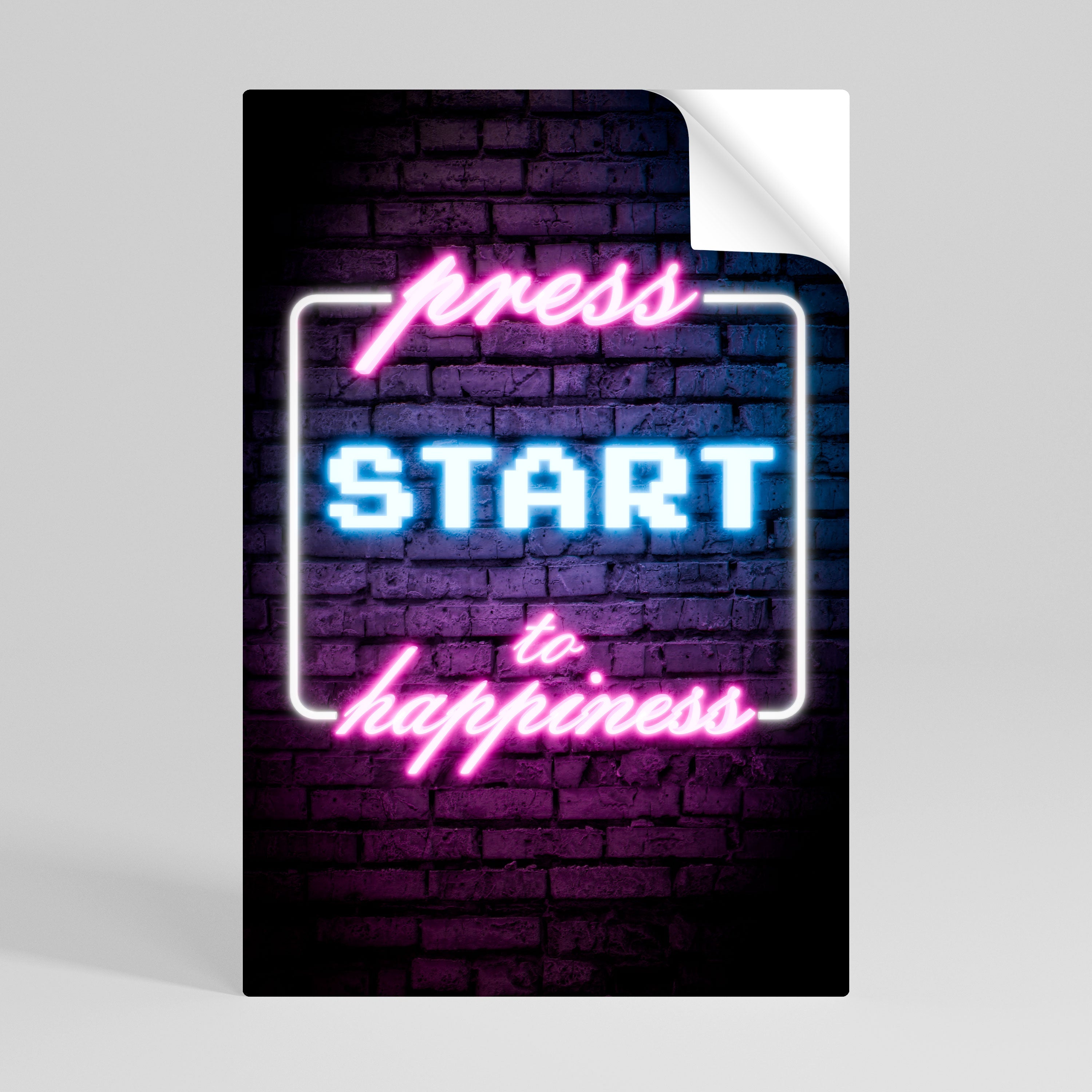 DRÜCKEN SIE PLAY FÜR JOY Vertikales Poster zum Abziehen und Aufkleben