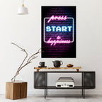 PRESS PLAY FOR JOY Selbstklebendes Poster - Hochformat